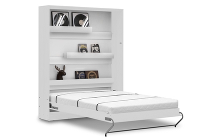 Vertikálna sklápacia posteľ Basic 140x200 - biely mat