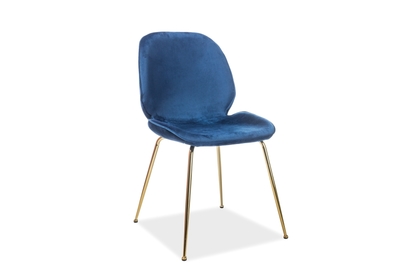 Židle ADRIEN VELVET ZLATÝ Konstrukce/tmavě modrý BLUVEL 86 
