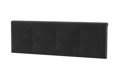 Čalouněná opěrka hlavy do Postele 160 cm Vera - Černý Nubuk