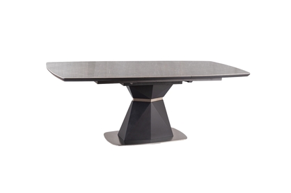 Stůl Cortez Ceramic mramorový efekt - šedý / Antracitový mat