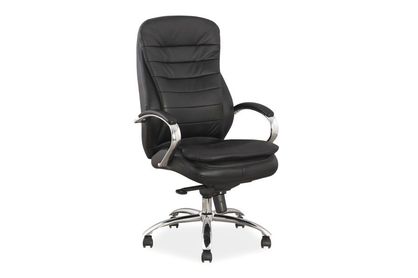 Židle kancelářská Q-154 Černá kůže / eko-kůže 