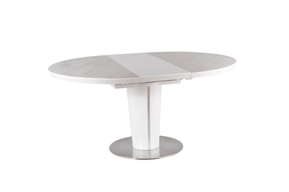 Stôl ORBIT CERAMIC biely mracamový efekt /biely MAT FI 120(160) 