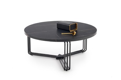 ANTICA Konferenční stolek Deska - Černý mramor, Podstavec - Černý