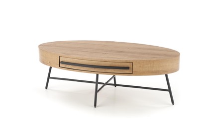 Konferenčný stolík CAROLINA 120x60 cm - dub zlatý / čierna