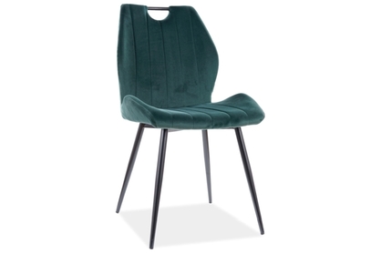 Židle Arco Velvet - černá / zelená Bluvel 78