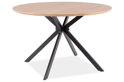 Kulatý stůl Aster 120 cm - dub / černá