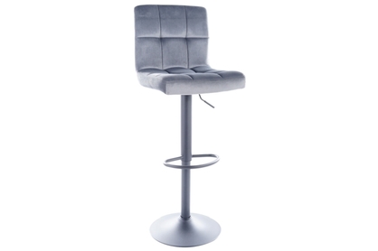 Barová židle C105 VELVET Černý Podstavec / šedý BLUVEL 14