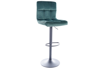 Barová židle C105 VELVET Černý Podstavec / Zelený BLUVEL 78