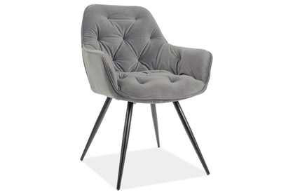 Židle CHERRY MATT VELVET 85 Černá Konstrukce/ šedý