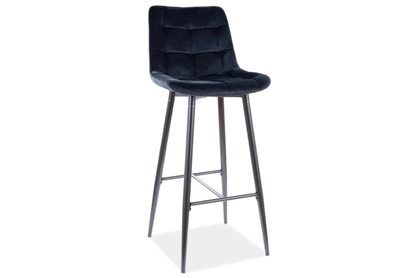 Barová židle CHIC H-1 VELVET Černá Konstrukce / Černý BLUVEL 19