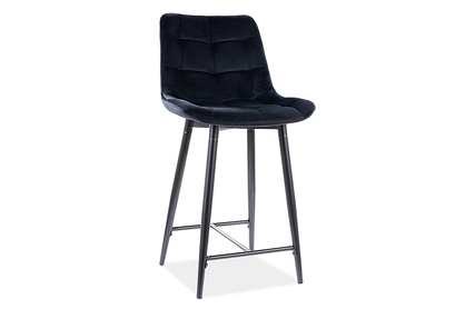 Barová židle CHIC H-2 VELVET Černá Konstrukce / Černý BLUVEL 19