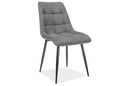 Židle CHIC MATT VELVET 85 Černá Konstrukce / šedá