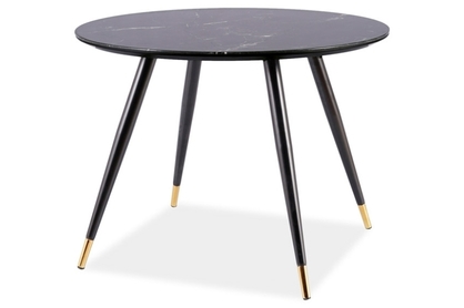 Stôl CYRYL II Čierny EFEKT KAMIENIA/Čierny/zlatý STLEAZ FI100