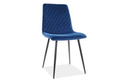 Židle IRYS VELVET Černá Konstrukce/tmavě modrý BLUVEL 86