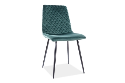Židle IRYS VELVET Černá konstrukce/Zelený BLUVEL 78