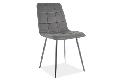 Židle MILA MATT VELVET 85 Černá Konstrukce / šedý