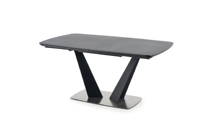 Rozkladací jedálenský stôl FANGOR 160-220x90 cm - tmavosivá / čierna