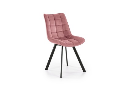 K332 Židle Nohy - černé, Sedák - Růžový