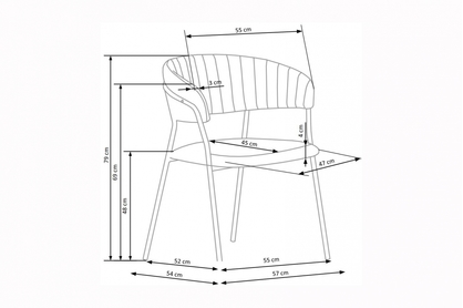 Čalouněná židle K426 - tmavě zelená