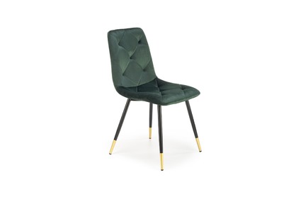 Moderná čalúnená stolička K438 - tmavo zelená