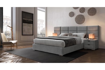 Čalouněná postel do ložnice Levanter 160x200 - Popelový