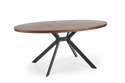 LOCARNO stôl, Pracovná doska - orieškový, noha - Čierny
