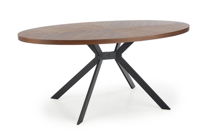 Oválny stôl Locarno 170x90 cm - orech / čierna