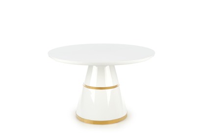 VEGAS asztal, lap - fehér, láb - fehér / arany