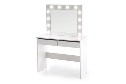 Moderný toaletný stolík Hollywood s osvetlením - biely
