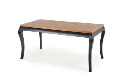 WINDSOR összecsukható asztal - 160-240x90x76 cm - sötét tölgy/fekete