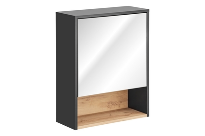 Skříňka se zrcadlem Borneo 840 - šedý Cosmos / Dub Artisan - 60 cm