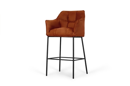 Barová židle čalouněná Valencia Pik - Oranžový 