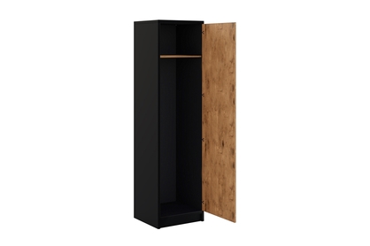 Dulap Modern Loft W pentru pat rabatabil vertical - negru / stejar lancelot