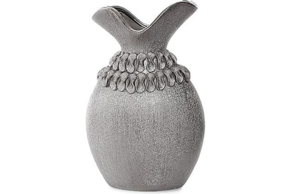 Dekorativní keramická váza MELODY 01 Stříbrný