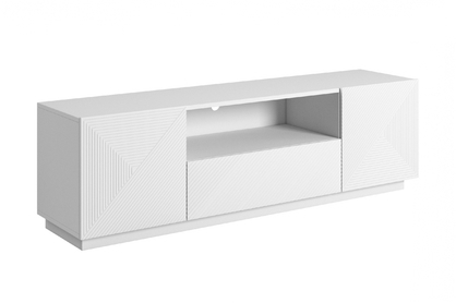 Biela RTV skriňa Asha 167 cm so zásuvkami - matná biela
