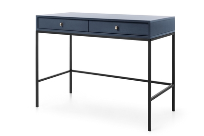 Konzolový stolek Eladia  se dvěmi zásuvkami - tmavě modrá