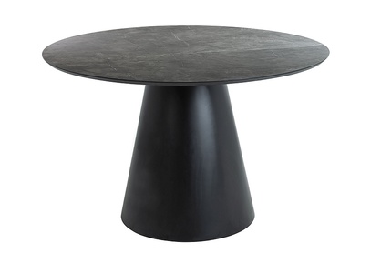 stôl okrúhly120 Angel - mramorový efekt  / šedý / Čierny