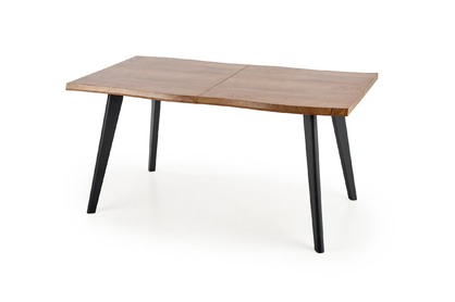 Rozkládací stůl Sanvi 120-180x80 cm - přírodní dub / černá