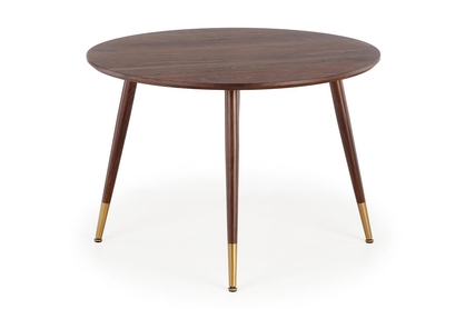 Okrúhly jedálenský stôl DOMENICO 110 cm - orech / orech / zlatá
