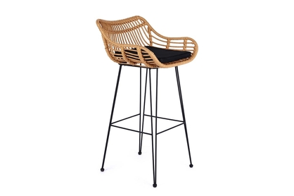 H105 Barová židle přírodní / Černý
