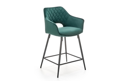 H107 Barová stolička tmavý Zelený