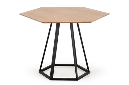 HERMAN Stôl Pracovná doska - prírodné, noha - Čierny