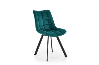 Čalouněná židle Clemio - tyrkysový samet Bluvel 85 / černé nohy