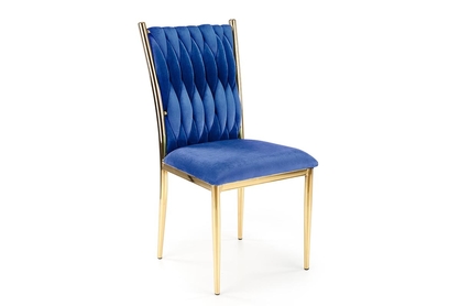 Jedálenská stolička K436 - tmavomodrá / zlatá