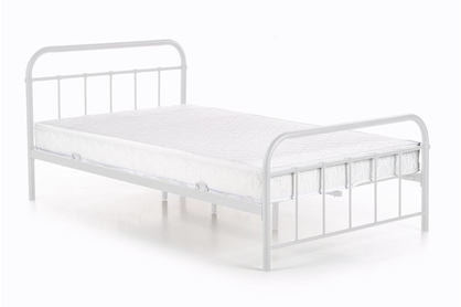 Kovová posteľ LINDA 120 - biela