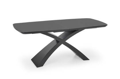 SILVESTRO összecsukható asztal, asztallap - sötét hamu, láb - fekete