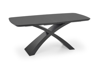 Rozkladací stôl Virello 180-220x89 cm - tmavý popol / čierna