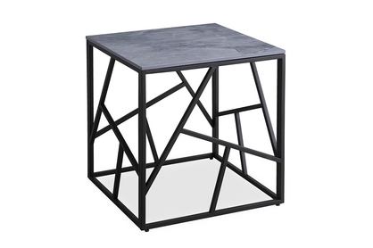 UNIVERSE 2 Čtverec,  Konferenční stolek, Popelový mramor / Černý