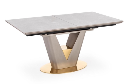 VALENTINO összecsukható asztal - világos hamu/sárga