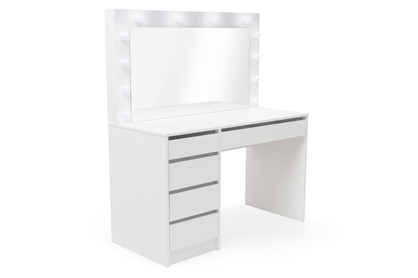 Toaletný stolík Velinio XL 120 cm - biela